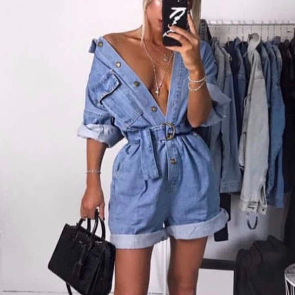 Jean jump suit for summer